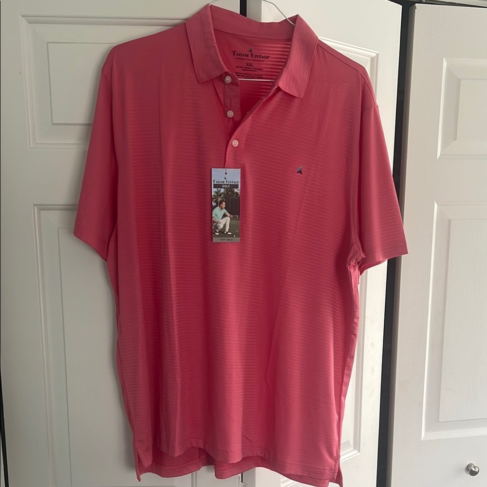 Tailor Vintage NWT Men's Pink Polo Shirt